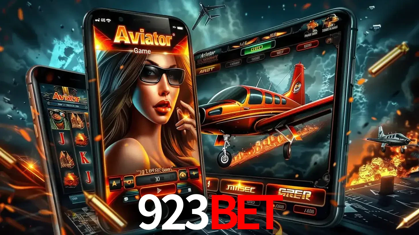 O popular jogo de apostas Aviator exibido em vários celulares e tablets, mostrando a interface emocionante e a ação de voo disponíveis para jogar agora no 923bet.